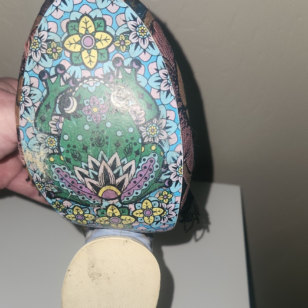 Irregular Choice Black and Gold Heels with Unicorn Design - Picture 7 of 9